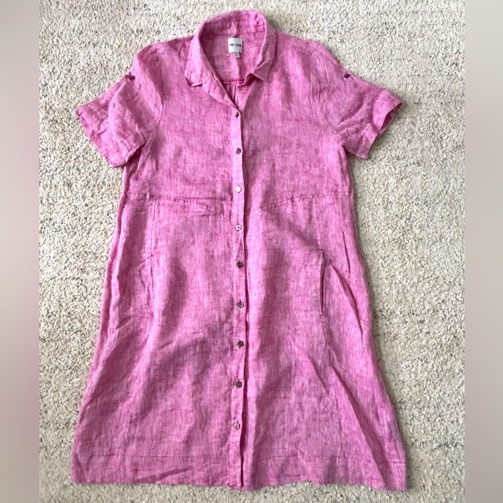 Nic + Zoe Linen Shirt Dress